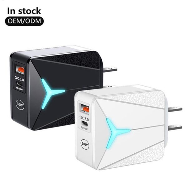 30W Usb Charger PD Usb Fast Charging Mobile Phone Adapter For iPhone 14 13 Samsung Xiaomi Huawei Quick Charge 3.0 Wall Charger