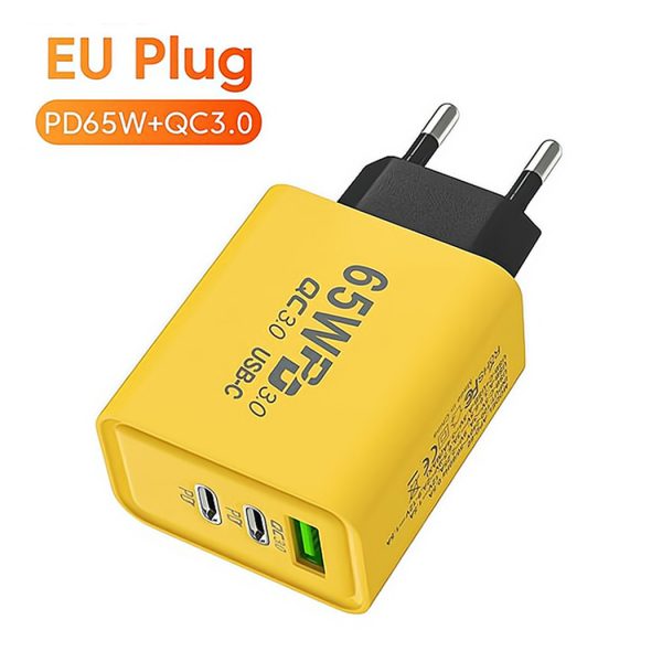 HYTO PD 65W Usb C Fast Charging Type C Quick Charge 3.0 Phone Charger Adapter Usb Wall Charger For Iphone Huawei