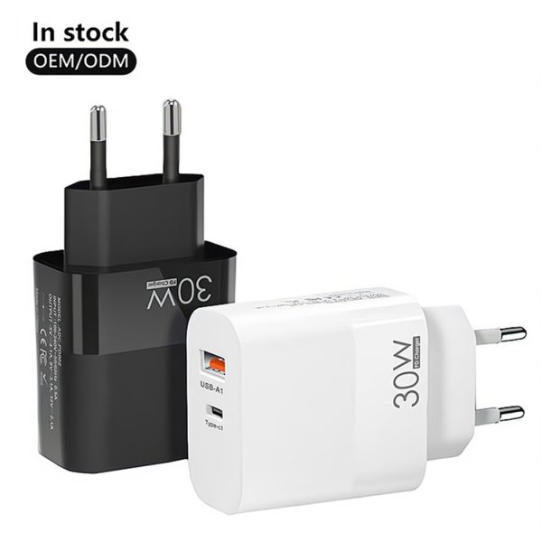 Usb PD Fast Charging Charger 30W Type C Mobile Cell Phone PD Wall Quick Charge Wall Adapter For iPhone 15 Pro Xiaomi 14 Samsung
