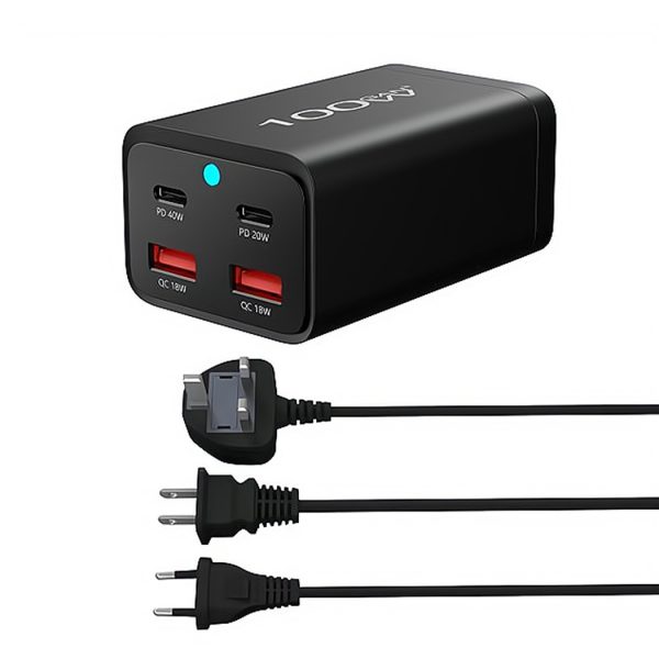 HYTO 2A2C PD40W 100W GaN Desktop Charger Power Charging Station Fast Charger For iPhone 14 15 Pro Max Xiaomi Samsung Laptop