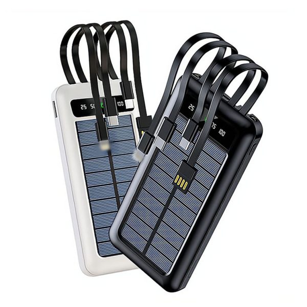 Outdoor Sport Waterproof Led Flashlight Solar Powerbank 20000mah Powerbank 20000 Smart Power Bank 20000mah Powerbank Solar Power