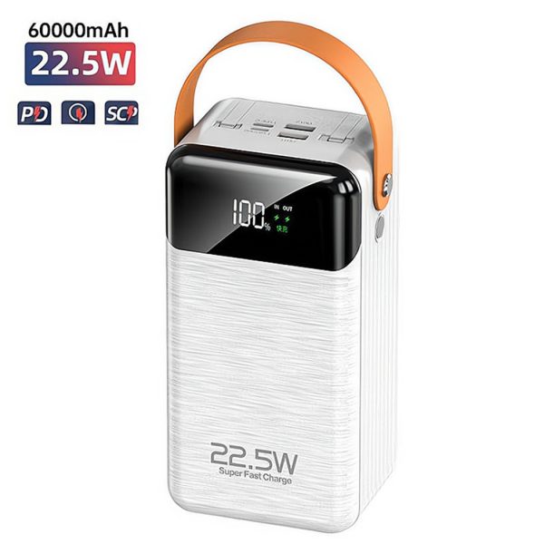 60000mah Power Bank High Capacity 30 Minutes Charge 88% Full Pd 22.5w Powerbank 60000mah For Laptop PC