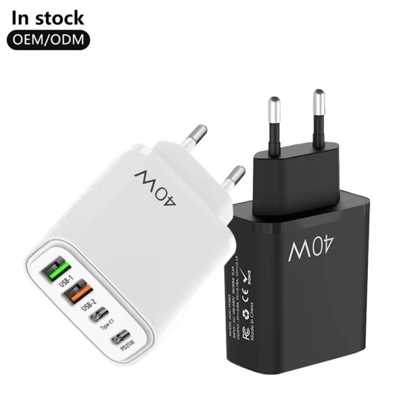 4 Ports Type C Mobile Phone Charger Power Adapter for Samsung Xiaomi IPhone14