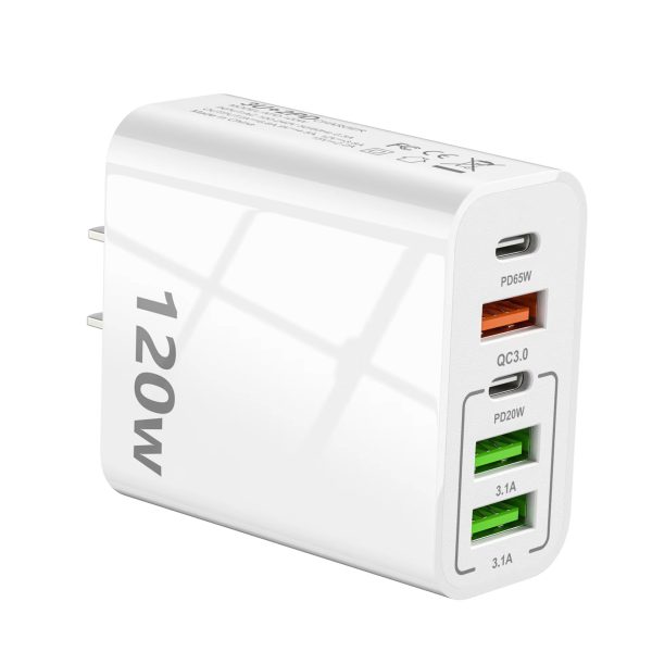 2024 New US EU 120W PD Super Fast Charging USB C Wall Charger Type C Portable Cell Phone Chargers for iPhone Android Mobile