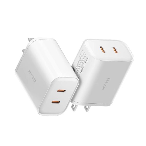 USB C 36W Wall Charger Adapter Dual Ports US EU Plug Fast Charging GaN Type C Charger Mobile Phone Cargadores Para Celular