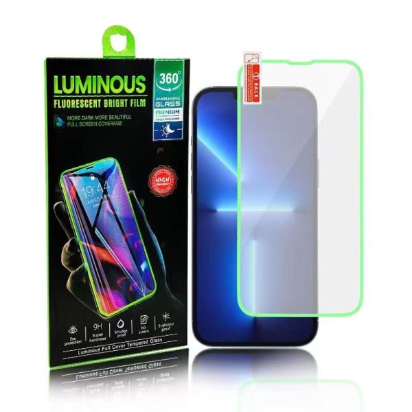 Luminous Screen Protectors for Xiaomi Mi Poco X3 Pro M3 F3 5G Glowing Tempered Glass for Redmi Note 10 Pro 10S 9S 9T 9A 9C 8T 7