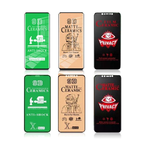 100d Film Matte Glass Mica Pantalla Nano Note Ceramics 3d Protective 12 Tempered De Ceramic Screen Protector for Iphone Samsung