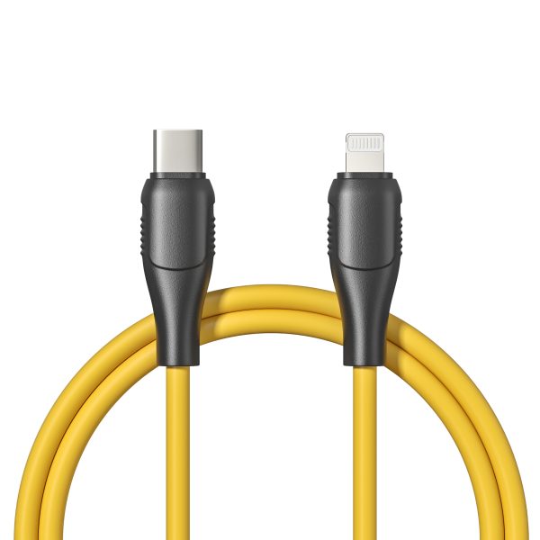Yellow Fast Charging Cable – PD20W Compatible with Apple, Samsung, Huawei, Xiaomi – 2A Quick Charge – Wholesale